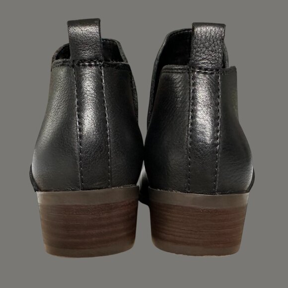 Lucky Brand Bollo Booties Ankle Boots 8M 38.5 Black Slip-on Pull-on - Picture 6 of 15